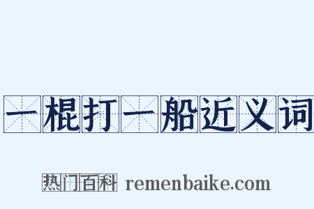 一棍打一船近义词是什么意思的图片